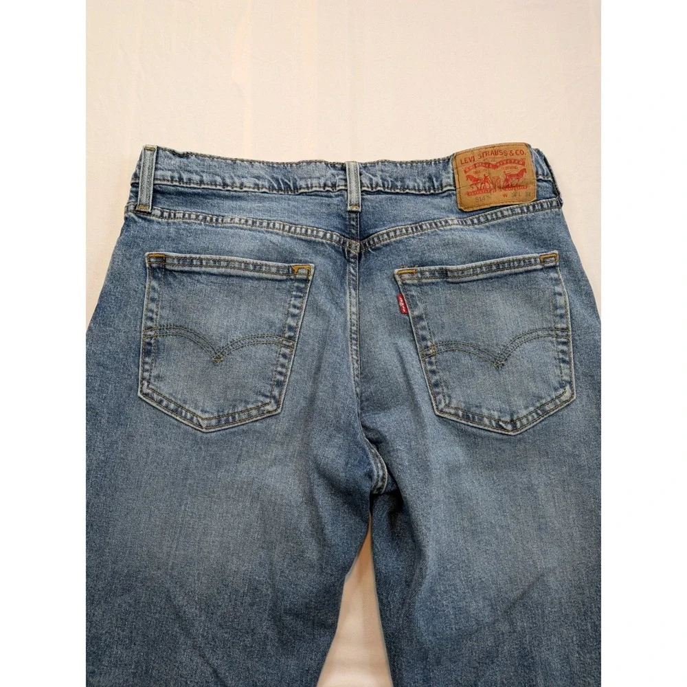 Levis 514 Straight Fit Mens Jeans 34x34 Medium Wash Blue Stretch